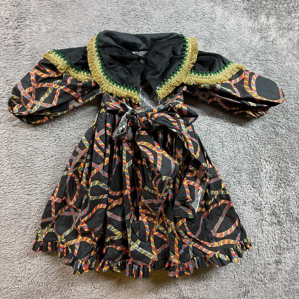 Vintage Dolls Dress 20" Dancing Maiden Renee Noso PNW Ribbon Print - Picture 2 of 10